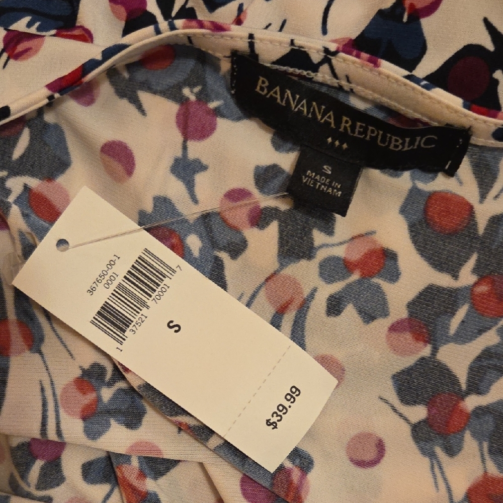 NWT Banana Republic Floral Sleeveless Camisole Blouse - Picture 5 of 6